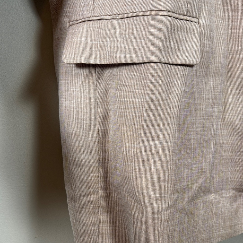 2 Piece Set Stacy Adams Light Camel Single-Breasted Sport Coat with Vest NWT - Picture 4 of 9